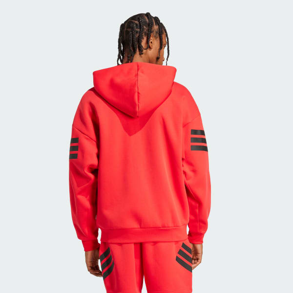 Red Future Icons 3-Stripes Full-Zip Hoodie