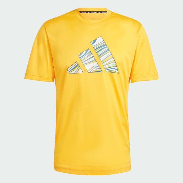 Amarillo Remera Graphic HIIT Slogan Training
