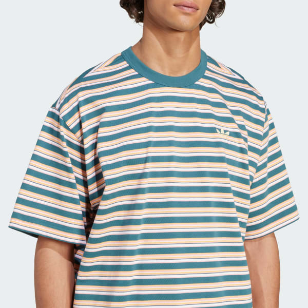 アディダス アディダス オリジナルス ストライプ 半袖Tシャツ - マルチ