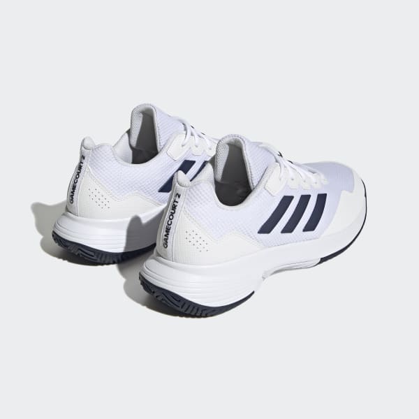 adidas Men's Gamecourt 2 Tennis Shoe, White/Black