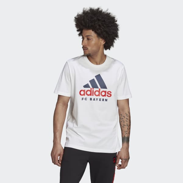 Weiss FC Bayern München DNA Graphic T-Shirt LBT89