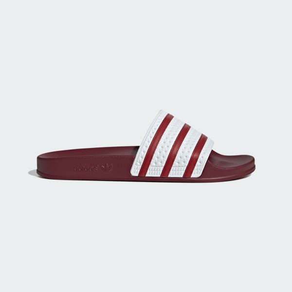 White Adilette Slides
