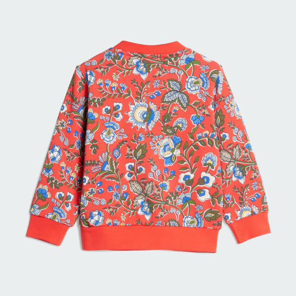 Rojo Conjunto adidas Originals X Liberty London Crew Kids
