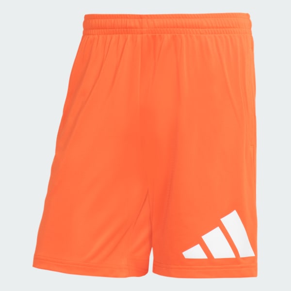 Laranja SHORTS TREINO COM LOGOTIPO MALHA