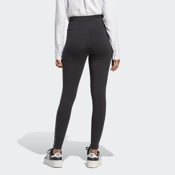 Schwarz Abstract Animal Print Leggings