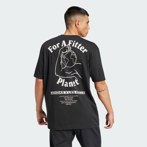 adidas Les Mills For A Fitter Planet Graphic Tee Black adidas Singapore