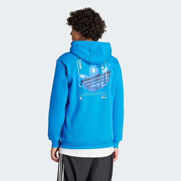 Azul Camisola com Capuz Paris