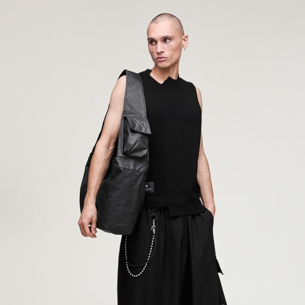 adidas Y-3 NEWSPAPER BAG L - Black | Free Shipping with adiClub