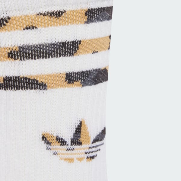 Brown Leopard Crew Socks 2 Pairs
