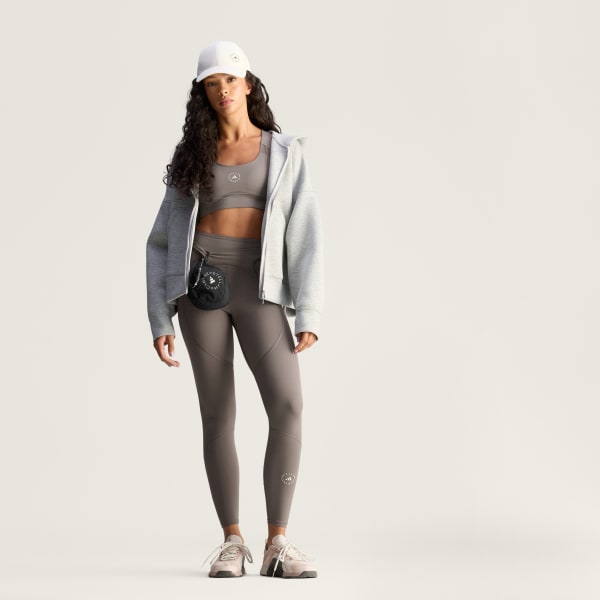 Brązowy Biustonosz treningowy adidas By Stella McCartney Power Impact Medium Support