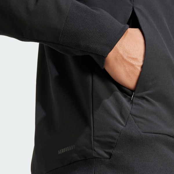 adidas All Blacks Z.N.E. Woven Full Zip Hoodie Black adidas UK