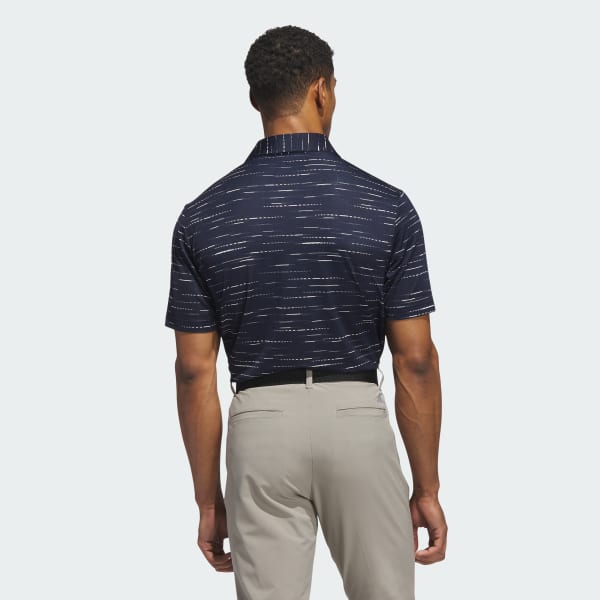 adidas Ultimate365 Mesh Glimmer Print Polo Shirt - Blue