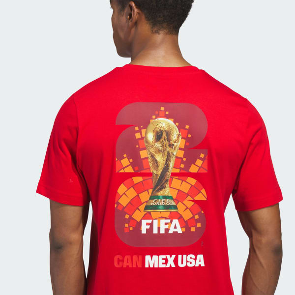 adidas WORLD CUP 26 CANADA GRAPHIC T-SHIRT - Red | Free Shipping