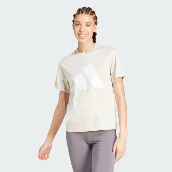 Beige Camiseta Essentials Big Logo Cotton