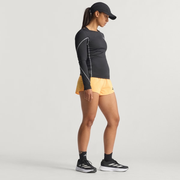 Shorts Bolso Gel Adizero Running - Laranja adidas | adidas Brasil