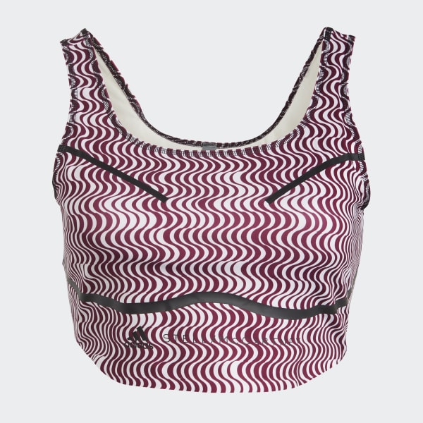 Λευκό adidas by Stella McCartney TruePurpose Printed Training Crop Top (Plus Size)