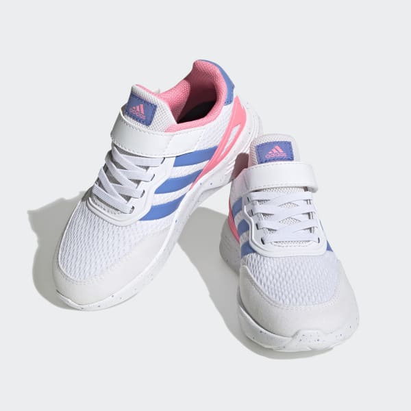 White Nebzed Elastic Lace Top Strap Shoes