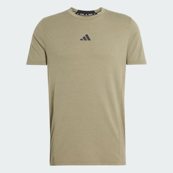 adidas Designed for Training Workout Tee - Green | Free