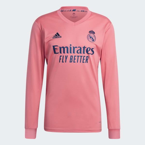 Rose Maillot Extérieur Real Madrid 20/21 Long Sleeve