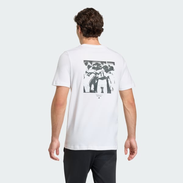 adidas FOOTBALL SLOGAN GRAPHIC T-SHIRT - White | Free Shipping