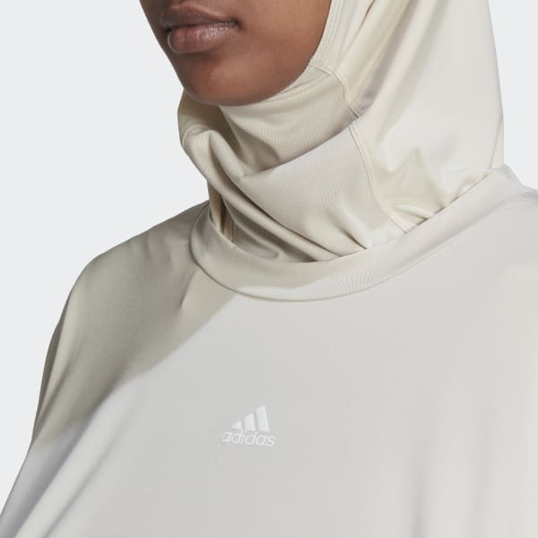 Beige Hyperglam Cut 3-Stripes Lightweight Oversized sweatshirt IR676