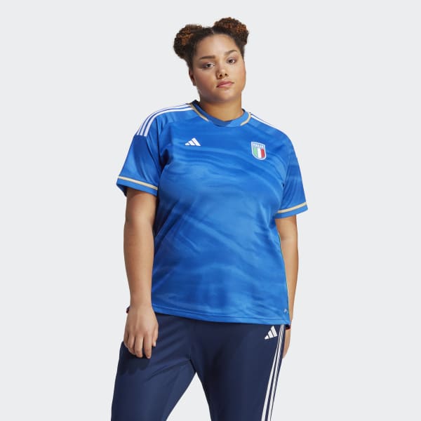 Blau Italien Frauenteam 23 Heimtrikot – Große Größen