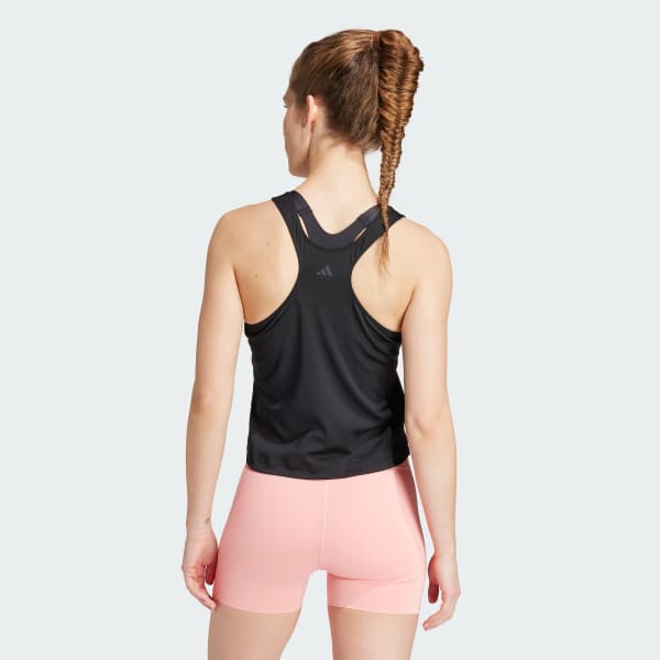 Czerń Dwustronna koszulka bez rękawów o dopasowanym kroju z 3 paskami PrimeLift