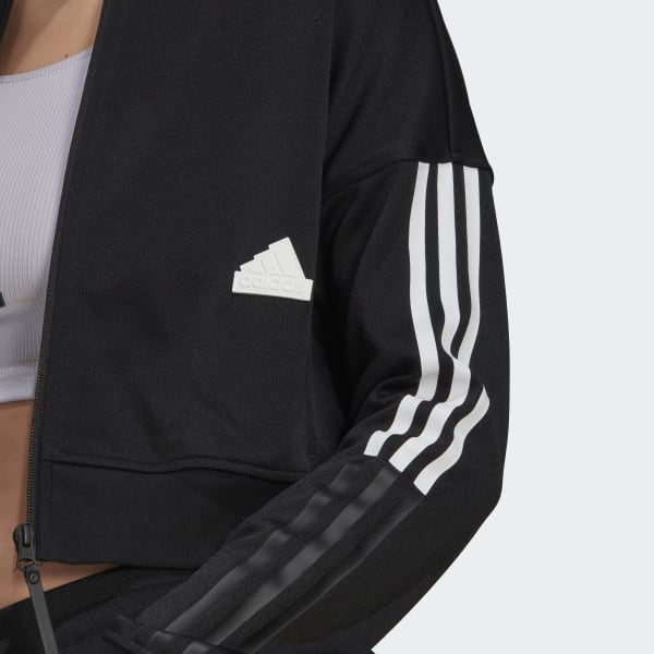 Czerń Cropped Track Top XR798