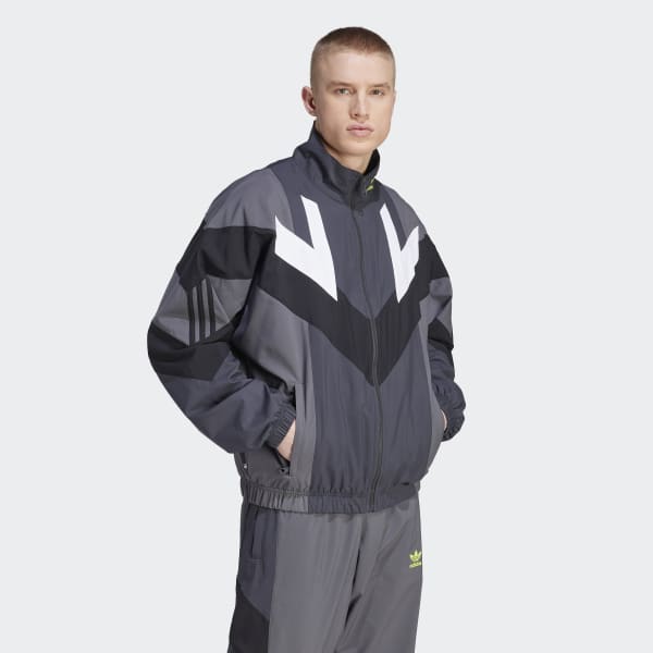 Adidas DGH Solid Grey/Black Men's Warm-Up Tricot Regular 3-Stripes Track  Jacket
