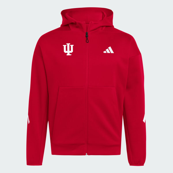 Indiana Hoosiers Full Zip Player Travel ZNE Hoodie