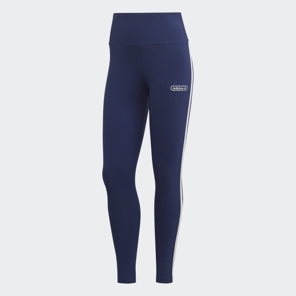 Azul Calzas Largas Tiro Alto BY120