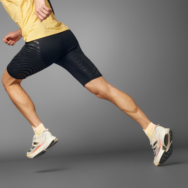 Negro Licras Cortas de Running Adizero Control