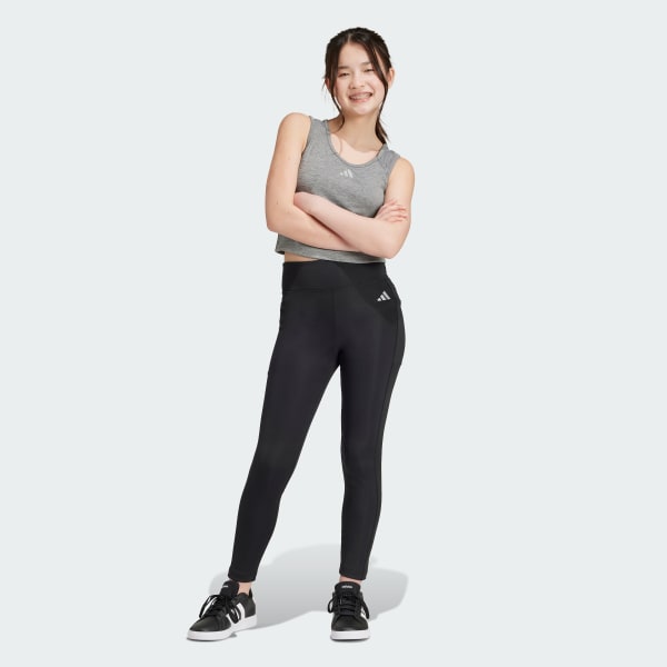 Black Optime 7/8 Leggings Kids