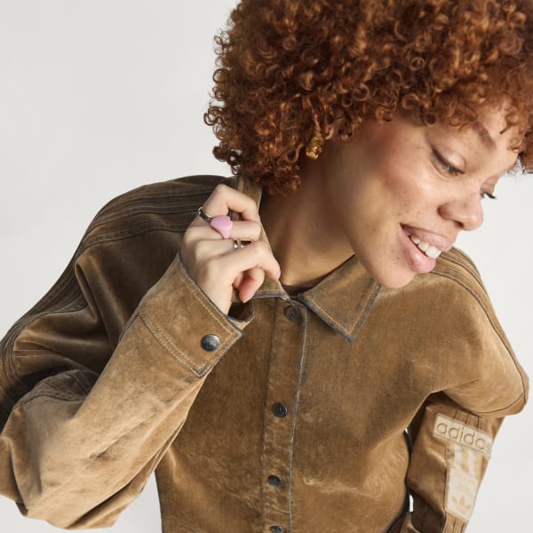 adidas ジャケット アウター アディダス アディダス アディブレイク 起毛ツイル ジャケット - ブラウン