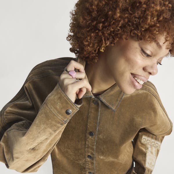 アディダス アディブレイク 起毛ツイル ジャケット - ブラウン