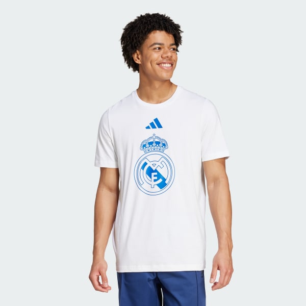 Branco Camiseta Estampada Real Madrid DNA