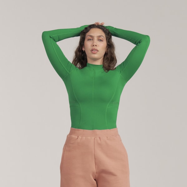 zelená Tričko adidas by Stella McCartney TruePurpose Yoga Long Sleeve DM077