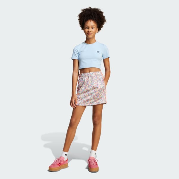Hvid adidas Originals x Liberty London Kids nederdel