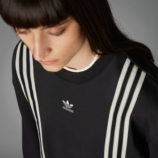 ★★Adairs★★ 70s 3S sweatshirt black IK7869 adidas Adicolor 70s 3-Stripes Sweatshirt - Black | adidas