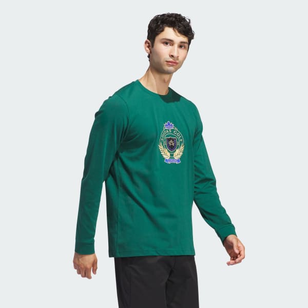 adidas Go To Crest Graphic Long Sleeve T Shirt Green adidas UK