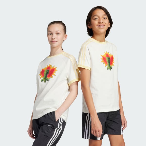 Putih Tee Grafis adidas Originals x Minecraft
