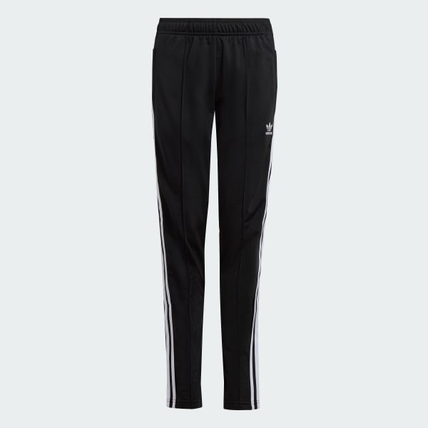Black Adicolor SST Open Hem Slim Track Pants Kids