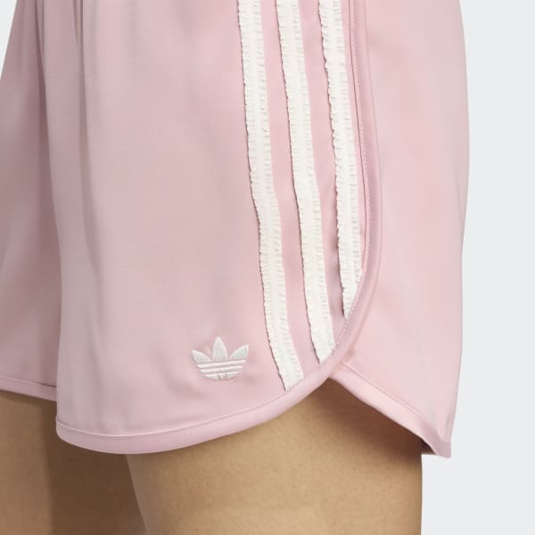 adidas Originals サテン ショーツ ラッフル スリーストライプス