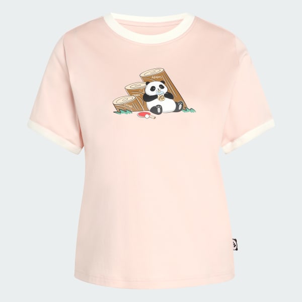 Rosa Remera Graphic Panda Chill