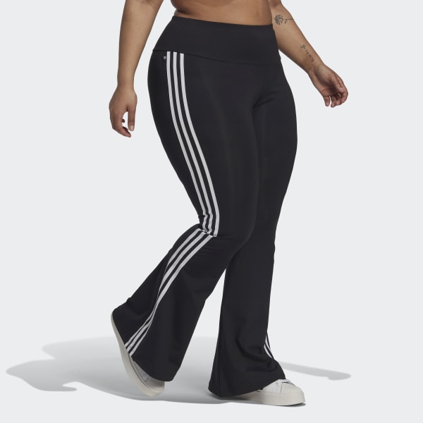 Preto Adicolor Classics Flared Leggings (Plus Size) QD392