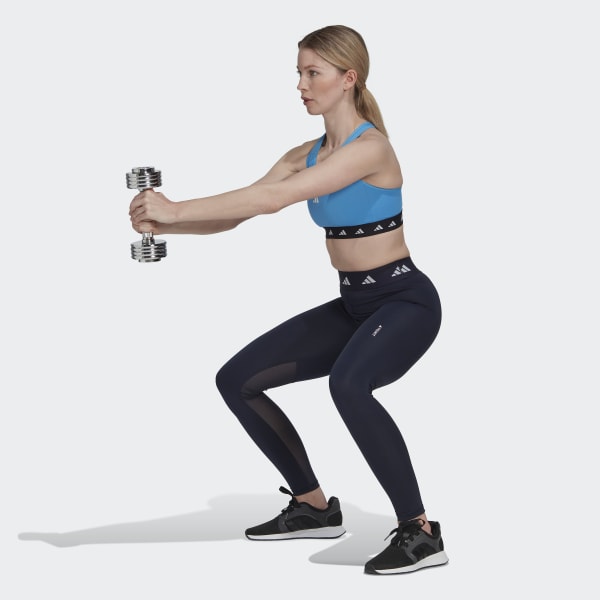 Blau Techfit lange Leggings