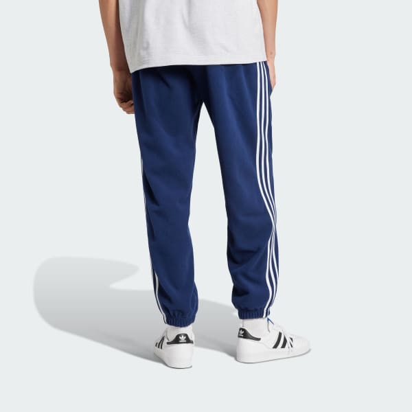 Blue Adicolor 3-Stripes Fleece Sweat Tracksuit Bottoms