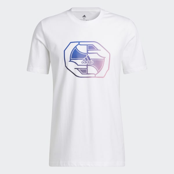 Blanco Camiseta Worldwide Hoops Badge of Sport Estampada RK231