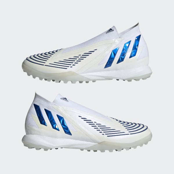 Blanco Zapatos de Fútbol Predator Edge.1 Pasto Sintético LKX07