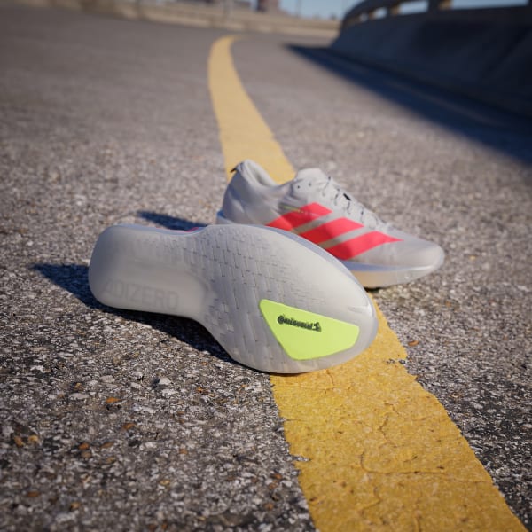 Grey Adizero Adios 9 Running Shoes